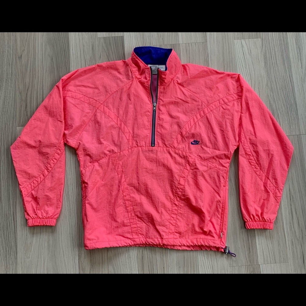 Vintage 90s Nike Neon Pink Windbreaker Jacket